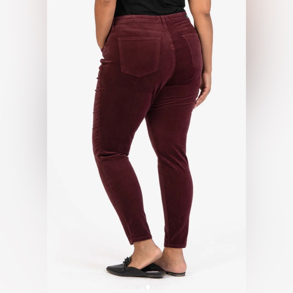 Kut From The Kloth Diana Skinny pants corduroy in Burgundy stretch - Picture 3 of 11
